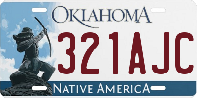 OK license plate 321AJC