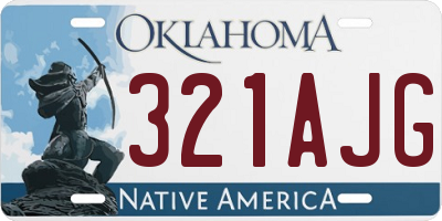 OK license plate 321AJG