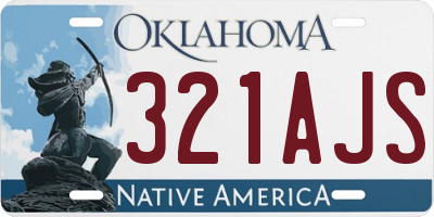 OK license plate 321AJS