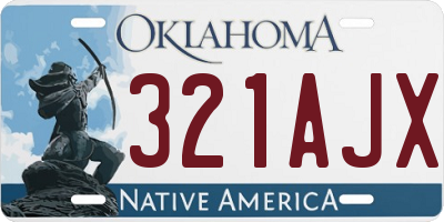 OK license plate 321AJX