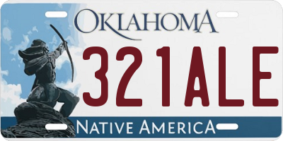 OK license plate 321ALE