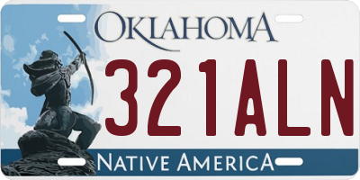 OK license plate 321ALN