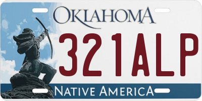 OK license plate 321ALP