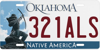 OK license plate 321ALS