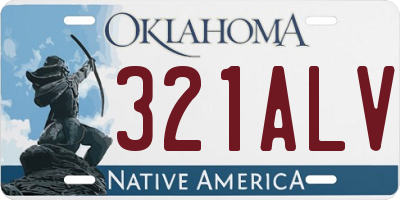 OK license plate 321ALV