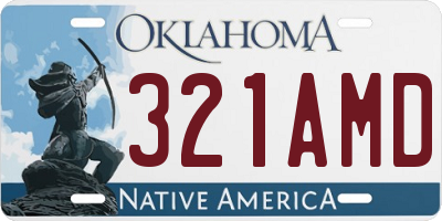 OK license plate 321AMD