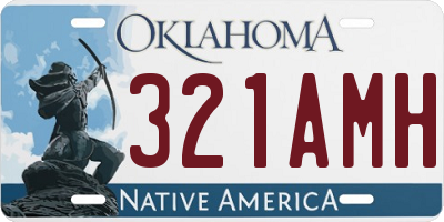 OK license plate 321AMH