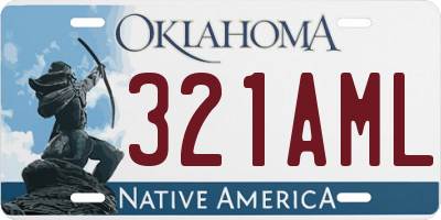 OK license plate 321AML