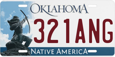 OK license plate 321ANG