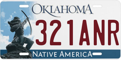 OK license plate 321ANR