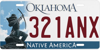 OK license plate 321ANX