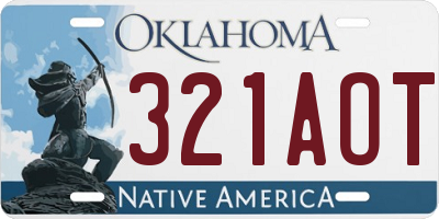 OK license plate 321AOT