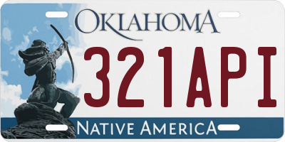 OK license plate 321API