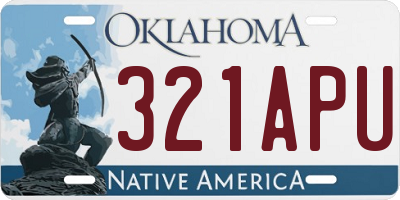 OK license plate 321APU