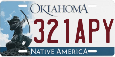 OK license plate 321APY