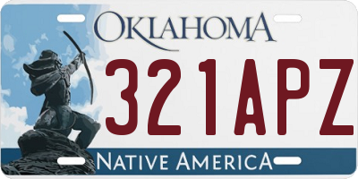 OK license plate 321APZ