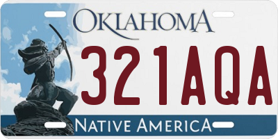 OK license plate 321AQA