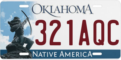 OK license plate 321AQC