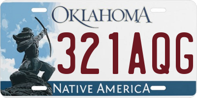 OK license plate 321AQG