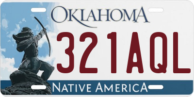 OK license plate 321AQL