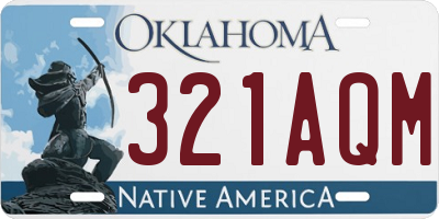 OK license plate 321AQM