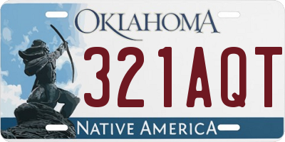 OK license plate 321AQT