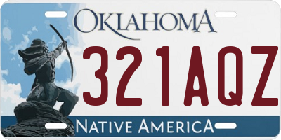 OK license plate 321AQZ