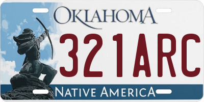 OK license plate 321ARC
