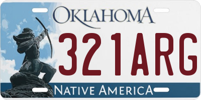 OK license plate 321ARG