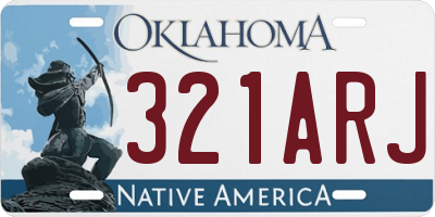 OK license plate 321ARJ