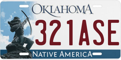 OK license plate 321ASE