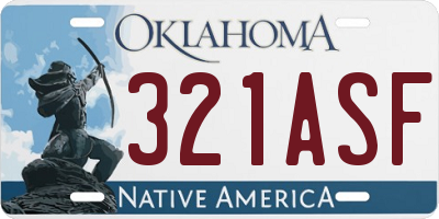 OK license plate 321ASF