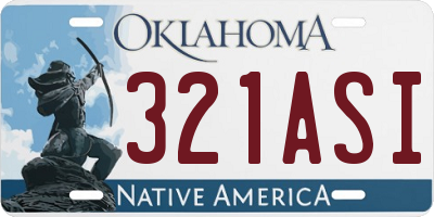 OK license plate 321ASI