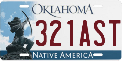 OK license plate 321AST