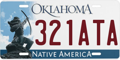 OK license plate 321ATA