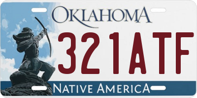 OK license plate 321ATF