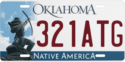 OK license plate 321ATG