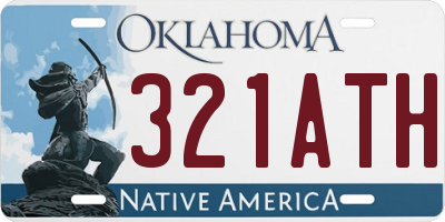 OK license plate 321ATH