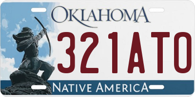 OK license plate 321ATO