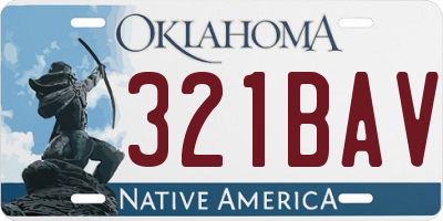 OK license plate 321BAV