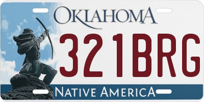 OK license plate 321BRG