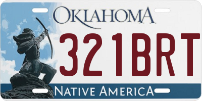 OK license plate 321BRT