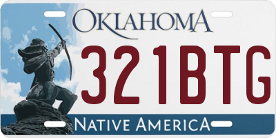OK license plate 321BTG