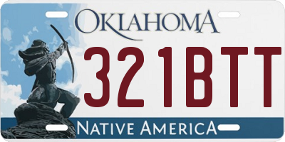 OK license plate 321BTT