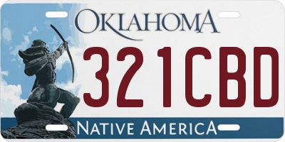 OK license plate 321CBD