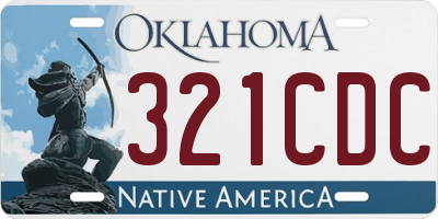 OK license plate 321CDC