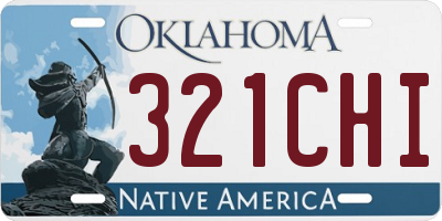 OK license plate 321CHI