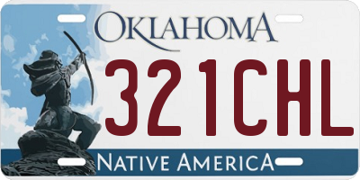 OK license plate 321CHL