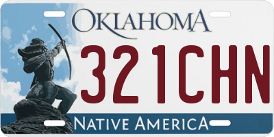 OK license plate 321CHN