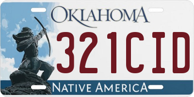 OK license plate 321CID